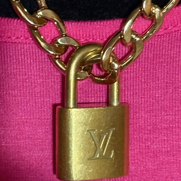 🎉❤️ LOUIS VUITTON Padlock LOCK 313 with Chain - Picture 2 of 5